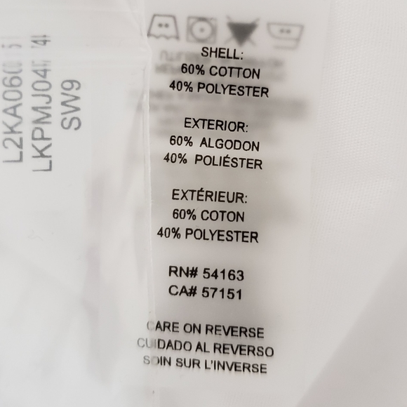 KARL LAGERFELD Long Pleated Sleeve Button Down White Shirt—NWT—M - Picture 12 of 14